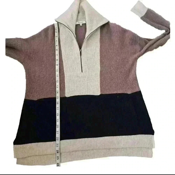 Madewell Womens Glenbrook Half-Zip Pullover Sweater in Colorblock XS - Picture 12 of 12